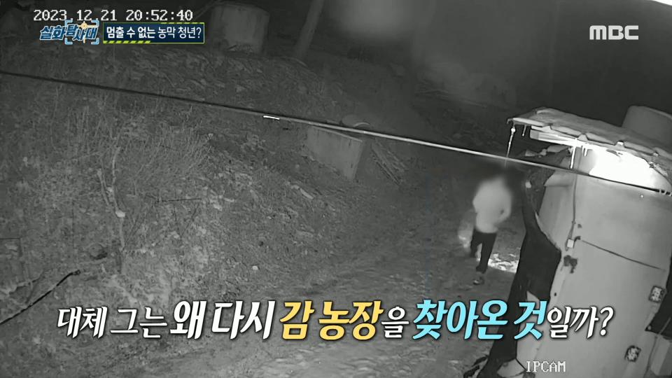 감 농장을 다시 찾아온 농막 청년? 끝나지 않는 마을의 공포, MBC 240111 방송
